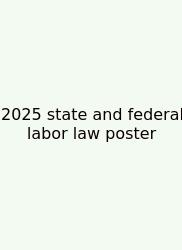 2025 State And Federal Labor Law Poster