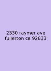 2330 Raymer Ave Fullerton Ca 92833
