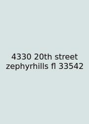 4330 20th Street Zephyrhills Fl 33542