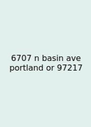 6707 N Basin Ave Portland Or 97217