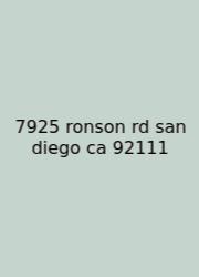 7925 Ronson Rd San Diego Ca 92111