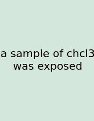 A Sample Of Chcl3 Was Exposed
