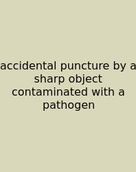Accidental Puncture By A Sharp Object Contaminated With A Pathogen