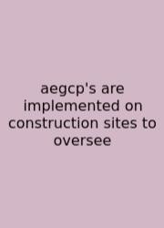 Aegcp's Are Implemented On Construction Sites To Oversee