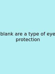 Blank Are A Type Of Eye Protection