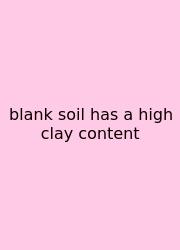 Blank Soil Has A High Clay Content
