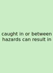 Caught In Or Between Hazards Can Result In