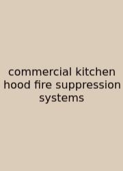 Commercial Kitchen Hood Fire Suppression Systems