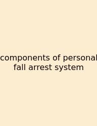 Components Of Personal Fall Arrest System