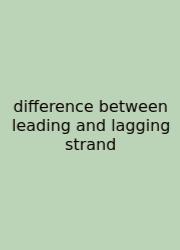 Difference Between Leading And Lagging Strand