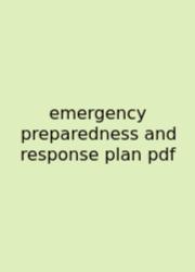 Emergency Preparedness And Response Plan Pdf