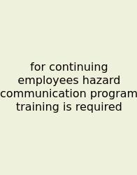 For Continuing Employees Hazard Communication Program Training Is Required