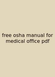Free Osha Manual For Medical Office Pdf