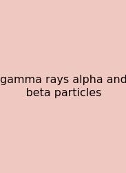 Gamma Rays Alpha And Beta Particles