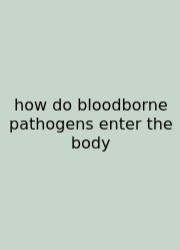 How Do Bloodborne Pathogens Enter The Body