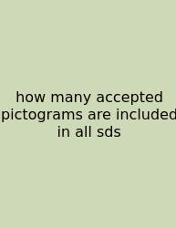 How Many Accepted Pictograms Are Included In All Sds