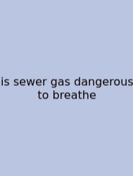 Is Sewer Gas Dangerous To Breathe