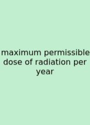 Maximum Permissible Dose Of Radiation Per Year
