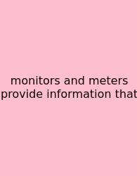 Monitors And Meters Provide Information That