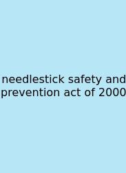 Needlestick Safety And Prevention Act Of 2000