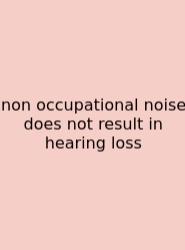 Non Occupational Noise Does Not Result In Hearing Loss