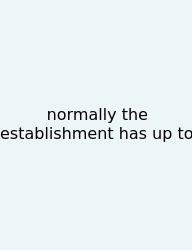 Normally The Establishment Has Up To