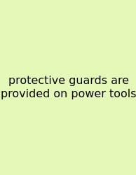 Protective Guards Are Provided On Power Tools