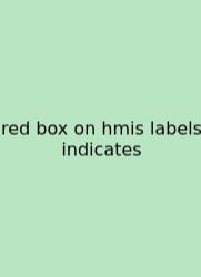 Red Box On Hmis Labels Indicates