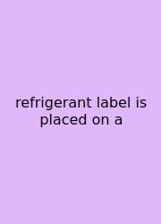 Refrigerant Label Is Placed On A