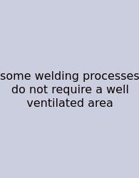 Some Welding Processes Do Not Require A Well Ventilated Area