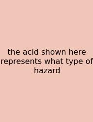 The Acid Shown Here Represents What Type Of Hazard