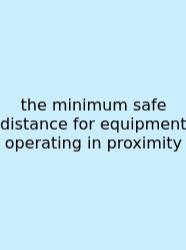 The Minimum Safe Distance For Equipment Operating In Proximity