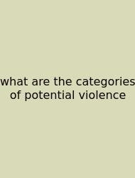 What Are The Categories Of Potential Violence