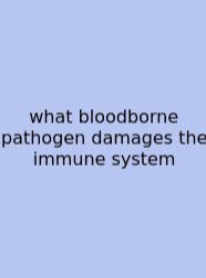 What Bloodborne Pathogen Damages The Immune System