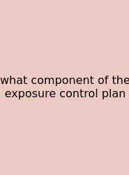What Component Of The Exposure Control Plan