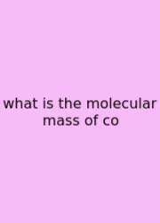 What Is The Molecular Mass Of Co