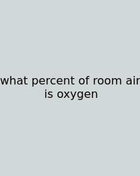 What Percent Of Room Air Is Oxygen