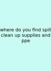 Where Do You Find Spill Clean Up Supplies And Ppe