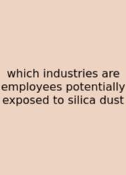 Which Industries Are Employees Potentially Exposed To Silica Dust